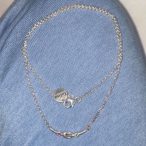 ties of love silver birthstone necklace